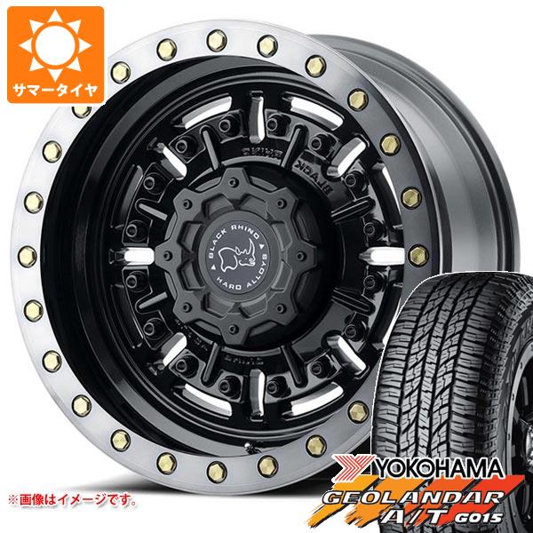 【タイヤ交換対象】5本セット FJクルーザー 10系用 サマータイヤ ヨコハマ ジオランダー A/T G015 P285/70R17 117T アウトラインホワイトレター ブラックライノ エイブラムス 8.5-17 タイヤホイール5本セット｜タイヤ1番OFF-ROAD