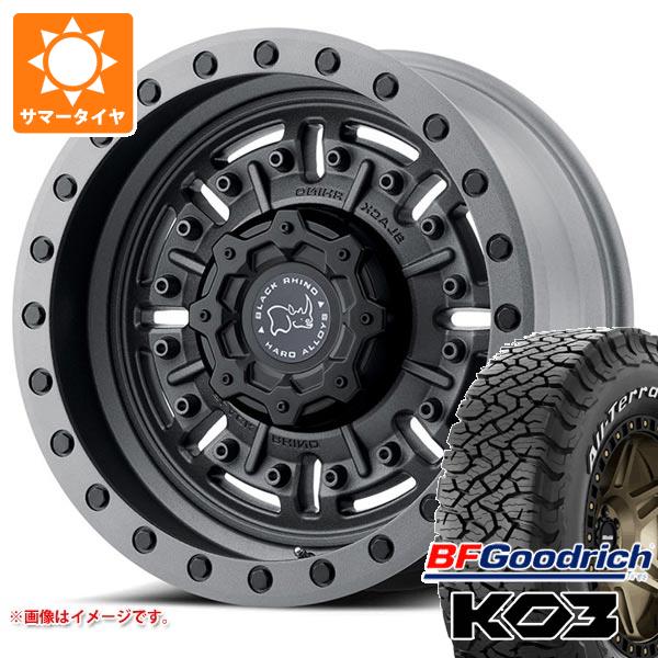 【タイヤ交換対象】5本セット FJクルーザー 10系用 サマータイヤ BFグッドリッチ オールテレーンT/A KO3 LT285/70R17 121/118S ホワイトレター ブラックライノ エイブラムス 8.5-17 タイヤホイール5本セット