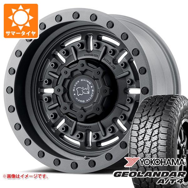 【タイヤ交換対象】ランドクルーザー プラド 150系用 サマータイヤ ヨコハマ ジオランダー A/T4 G018 LT265/65R17 120/117S アウトラインホワイトレター ブラックライノ エイブラムス 8.5-17 タイヤホイール4本セット|タイヤ1番OFF-ROAD