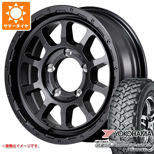 【タイヤ交換対象】5本セット スズキ ジムニー用 サマータイヤ ヨコハマ ジオランダー M/T+ G001J 195R16C 104/102Q ナイトロパワー M10 パーシング バレルブラックエディション 5.5-16 タイヤホイール5本セット