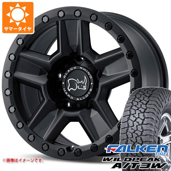 【タイヤ交換対象】5本セット FJクルーザー 10系用 サマータイヤ ファルケン ワイルドピーク A/T3W LT285/70R17 116Q ブラックライノ ラヴィーン 8.5-17 タイヤホイール5本セット