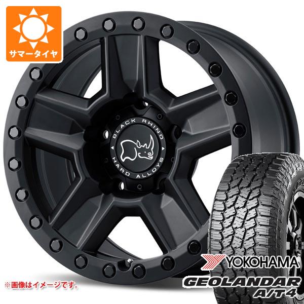 【タイヤ交換対象】トヨタ FJクルーザー 10系用 サマータイヤ ヨコハマ ジオランダー A/T4 G018 265/70R17 115T アウトラインホワイトレター ブラックライノ ラヴィーン 8.5-17 タイヤホイール4本セット|タイヤ1番OFF-ROAD