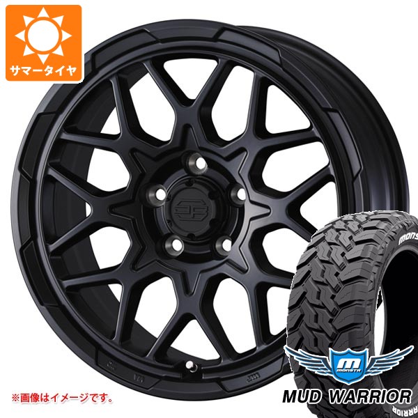【タイヤ交換対象】ミツビシ デリカD5用 サマータイヤ モンスタ マッドウォーリアー LT215/70R16 107/105Q ホワイトレター スタットベルク2 7.0-16 タイヤホイール4本セット
