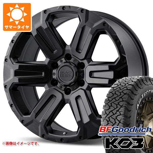 【タイヤ交換対象】FJクルーザー 10系用 サマータイヤ BFグッドリッチ オールテレーンT/A KO3 LT265/70R17 118/115S ホワイトレター ブラックライノ ワナカ 8.5-17 タイヤホイール4本セット