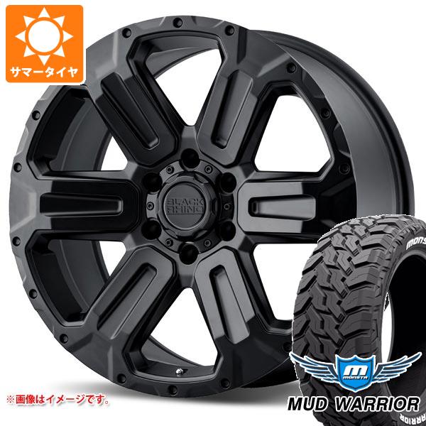 【タイヤ交換対象】5本セット FJクルーザー 10系用 サマータイヤ モンスタ マッドウォーリアー LT265/70R17 121/118Q ホワイトレター ブラックライノ ワナカ 8.5-17 タイヤホイール5本セット