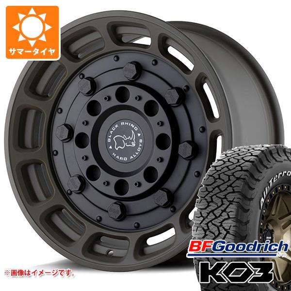 【タイヤ交換対象】ハイラックス 120系用 サマータイヤ BFグッドリッチ オールテレーンT/A KO3 LT265/70R17 118/115S ホワイトレター ブラックライノ ウォートホッグ 8.5-17 タイヤホイール4本セット