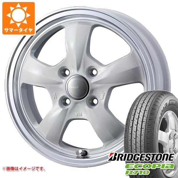 【タイヤ交換対象】ハイゼットトラック S500系用 サマータイヤ ブリヂストン エコピア R710 145/80R12 80/78N (145R12 6PR相当) グラフト 5S 4.0-12 タイヤホイール4本セット