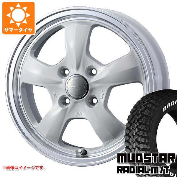 【タイヤ交換対象】サマータイヤ 165/65R14 79S マッドスター ラジアル M/T ホワイトレター グラフト 5S あげ軽 4.5-14 タイヤホイール4本セット｜タイヤ1番OFF-ROAD