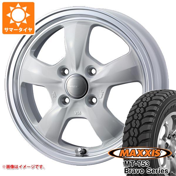 【タイヤ交換対象】ハイゼットトラック S500系用 サマータイヤ マキシス MT-753 ブラボーシリーズ 185R14C 102/100Q 8PR ブラックサイドウォール グラフト 5S 4.5-14 タイヤホイール4本セット｜タイヤ1番OFF-ROAD