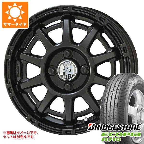 【タイヤ交換対象】サクシード プロボックス 160系用 サマータイヤ ブリヂストン エコピア R710 165/80R14 91/90N (165R14 6PR相当) H4モーター X1 5.0-14 タイヤホイール4本セット