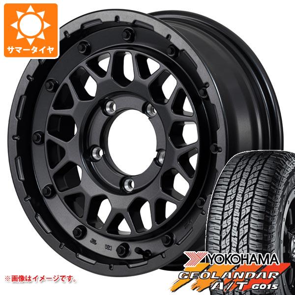 【タイヤ交換対象】ジムニー JB64W用 サマータイヤ ヨコハマ ジオランダー A/T G015 LT225/75R16 115/112R アウトラインホワイトレター ナイトロパワー M29 スティンガー 5.5-16 タイヤホイール4本セット