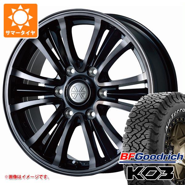 【タイヤ交換対象】ハイエース 200系用 2026年製 サマータイヤ BFグッドリッチ オールテレーンT/A KO3 LT215/70R16 100/97S ホワイトレター バザルト エックスタイプ2 6.5-16 タイヤホイール4本セット