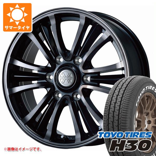 【タイヤ交換対象】トヨタ ハイエース 200系用 サマータイヤ トーヨー H30 215/65R16C 109/107R ホワイトレター バザルト エックスタイプ2 6.5-16 タイヤホイール4本セット