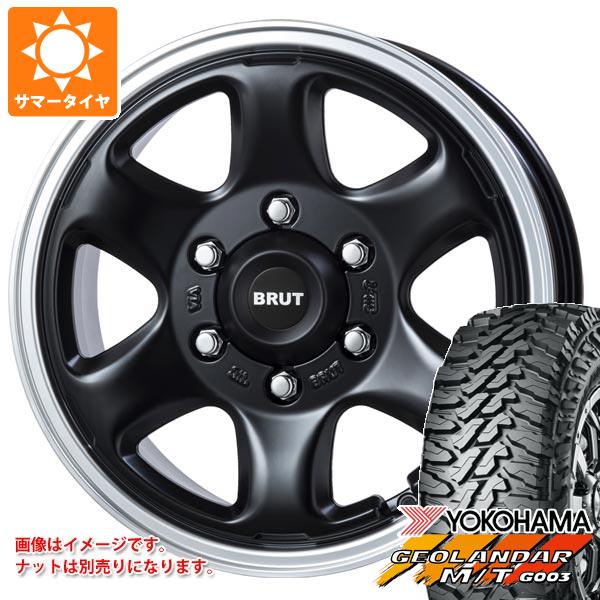 【タイヤ交換対象】トヨタ ハイエース 200系用 2026年製 サマータイヤ ヨコハマ ジオランダー M/T G003 LT215/70R16 100/ 97Q ブルート BR-44 6.5-16 タイヤホイール4本セット