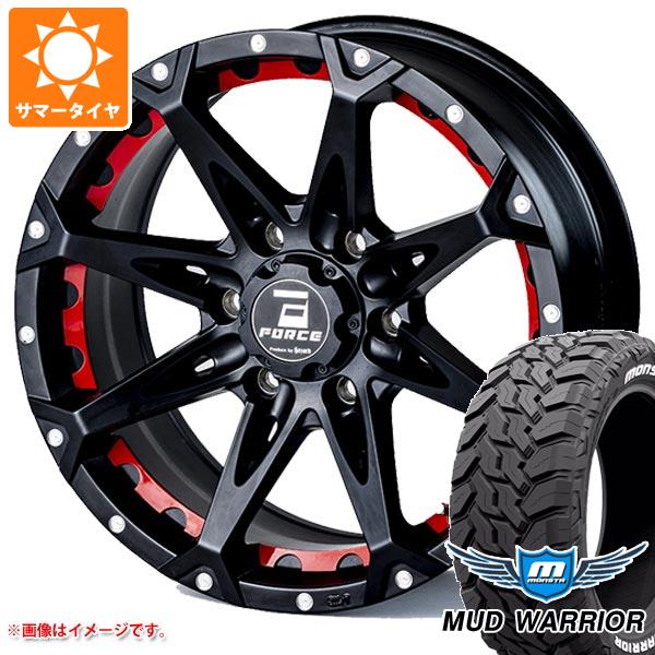 【タイヤ交換対象】5本セット FJクルーザー 10系用 サマータイヤ モンスタ マッドウォーリアー LT265/70R17 121/118Q ホワイトレター フォース デナリ 8.0-17 タイヤホイール5本セット
