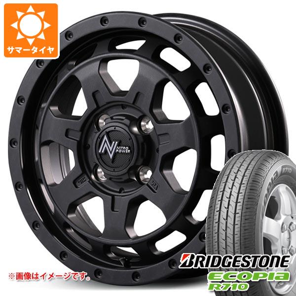 【タイヤ交換対象】スズキ エブリイワゴン DA17W用 サマータイヤ ブリヂストン エコピア R710 165/80R14 91/90N (165R14 6PR相当) ナイトロパワー M7 ファランクス 4.5-14 タイヤホイール4本セット