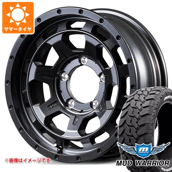 【タイヤ交換対象】スズキ ジムニーシエラ JB74W用 サマータイヤ モンスタ マッドウォーリアー LT215/70R16 107/105Q ホワイトレター ナイトロパワー M7 ファランクス 6.0-16 タイヤホイール4本セット