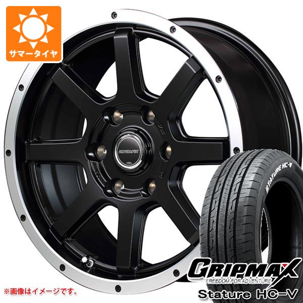 【タイヤ交換対象】ハイエース 200系用 サマータイヤ グリップマックス スタチャー HC-V 195/80R15LT 107/105Q ホワイトレター ロードマックス WF-8 6.0-15 タイヤホイール4本セット