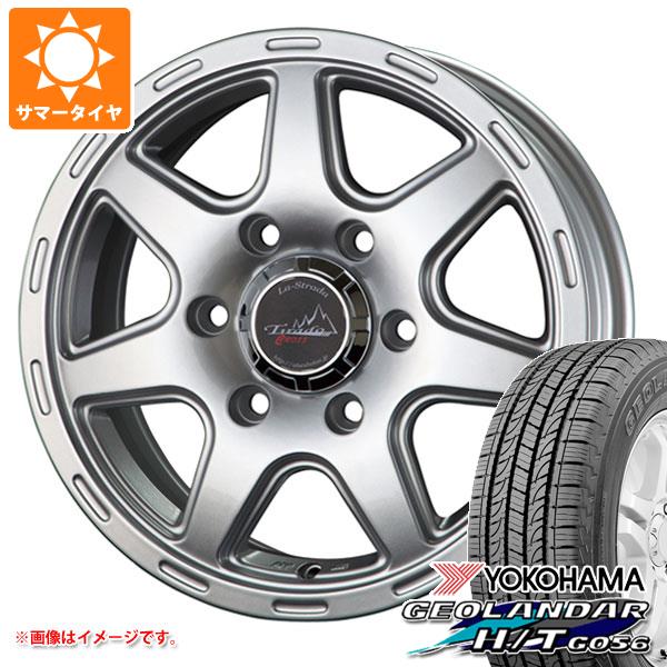 【タイヤ交換対象】ハイエース 200系用 サマータイヤ ヨコハマ ジオランダー H/T G056 195/80R15 107/105L LT ホワイトレター ラ・ストラーダ ティラード クロス 6.0-15 タイヤホイール4本セット