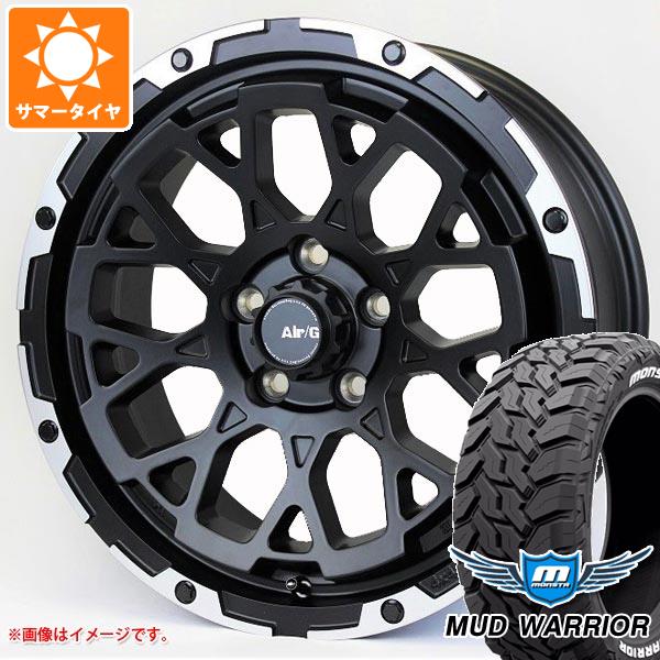 【タイヤ交換対象】エクリプスクロス GK系用 サマータイヤ モンスタ マッドウォーリアー LT215/70R16 107/105Q ホワイトレター エアージー ロックス 7.0-16 タイヤホイール4本セット