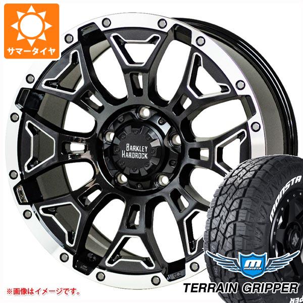 【タイヤ交換対象】T32エクストレイル用 サマータイヤ モンスタ テレーングリッパー 225/65R17 106T ホワイトレター バークレイハードロック エルバート 7.0-17 タイヤホイール4本セット