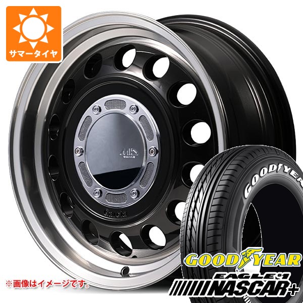 【タイヤ交換対象】トヨタ ハイエース 200系用 2026年製 サマータイヤ グッドイヤー イーグル ＃1 ナスカープラス 215/65R16C 109/107R ホワイトレター ガルシア シスコ タイプ2 6.5-16 タイヤホイール4本セット