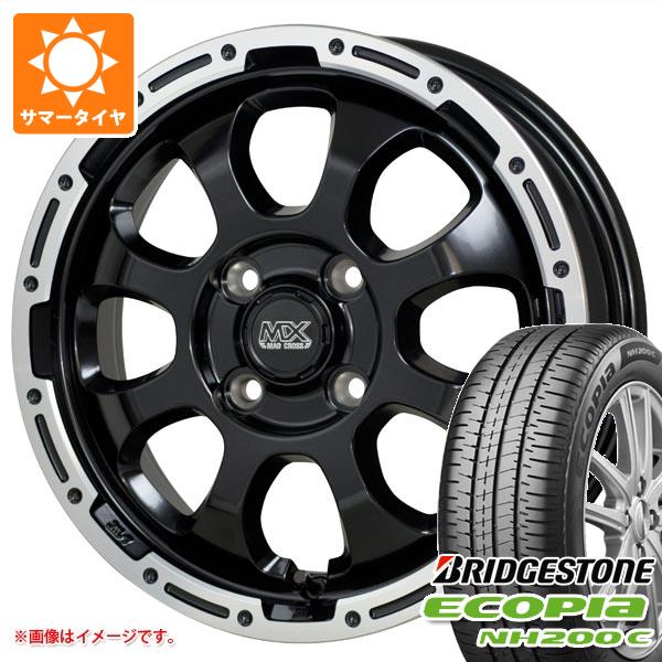 【タイヤ交換対象】サマータイヤ 165/55R14 72V ブリヂストン エコピア NH200C マッドクロスグレイス 4.5-14 タイヤホイール4本セット