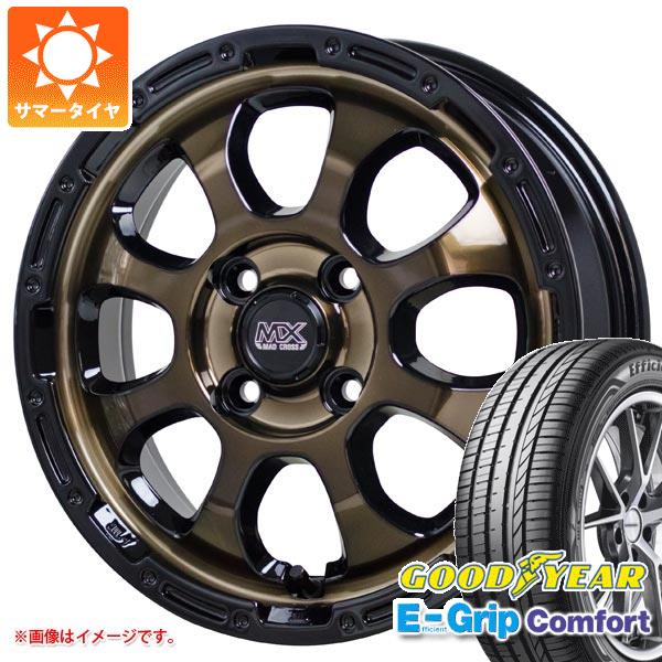 【タイヤ交換対象】サマータイヤ 155/55R14 69V グッドイヤー エフィシエントグリップコンフォート マッドクロスグレイス 4.5-14 タイヤホイール4本セット
