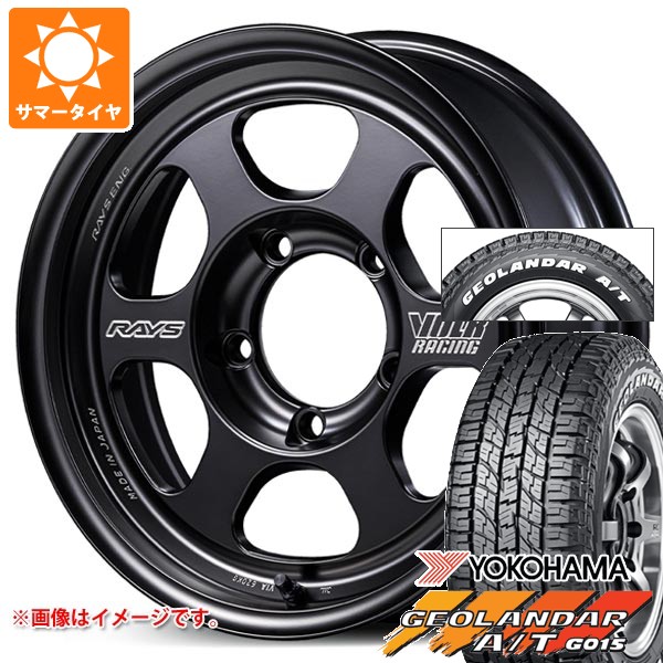 【タイヤ交換対象】5本セット スズキ ジムニーシエラ JB74W用 サマータイヤ ヨコハマ ジオランダー A/T G015 185/85R16 105/103N LT ホワイトレター レイズ ボルクレーシング TE37XT for J ブラックシャドー 5.5-16 タイヤホイール5本セット