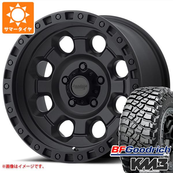 【タイヤ交換対象】ジープ ラングラー JK/JL系用 サマータイヤ BFグッドリッチ マッドテレーンT/A KM3 LT275/70R18 125/122Q アメリカンレーシング AR201 タイヤホイール4本セット