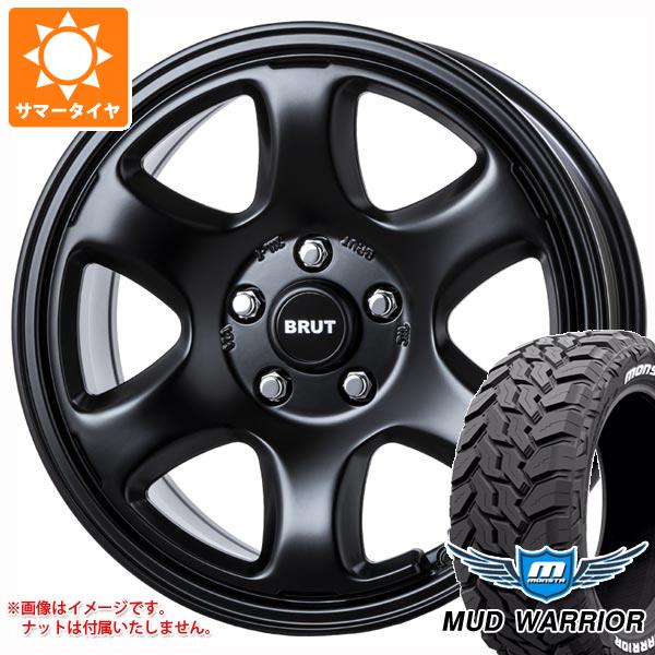 【タイヤ交換対象】5本セット ジープ ラングラー JK/JL系用 サマータイヤ モンスタ マッドウォーリアー LT265/70R17 121/118Q ホワイトレター ブルート BR-44 タイヤホイール5本セット