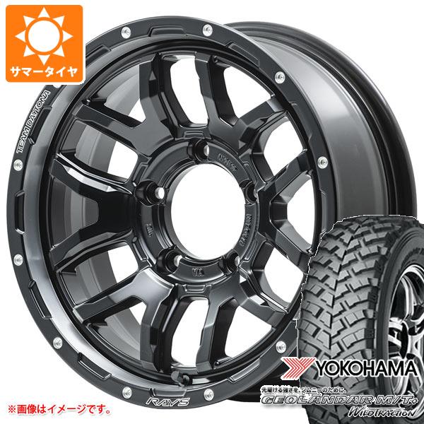 【タイヤ交換対象】ジムニー用 サマータイヤ ヨコハマ ジオランダー M/T+ G001J 195R16C 104/102Q レイズ デイトナ F6 ブースト 5.5-16 タイヤホイール4本セット