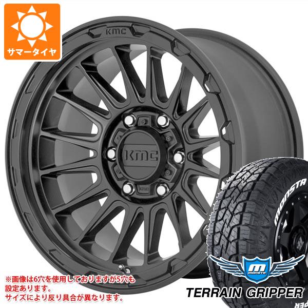 【タイヤ交換対象】トライトン LC2T用 サマータイヤ モンスタ テレーングリッパー 265/65R17 116T XL ホワイトレター KMC KM542 インパクト 8.0-17 タイヤホイール4本セット
