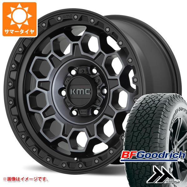 【タイヤ交換対象】トライトン LC2T用 サマータイヤ BFグッドリッチ トレールテレーンT/A 265/65R17 112T アウトラインホワイトレター KMC KM545 トレック 8.0-17 タイヤホイール4本セット