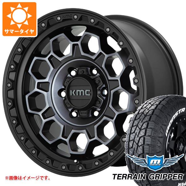 【タイヤ交換対象】5本セット FJクルーザー 10系用 サマータイヤ モンスタ テレーングリッパー 265/70R17 115T ホワイトレター KMC KM545 トレック 8.0-17 タイヤホイール5本セット