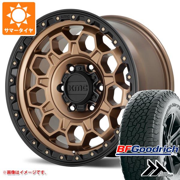 【タイヤ交換対象】ミツビシ トライトン LC2T用 サマータイヤ BFグッドリッチ トレールテレーンT/A 265/65R17 112T アウトラインホワイトレター KMC KM545 トレック 8.0-17 タイヤホイール4本セット