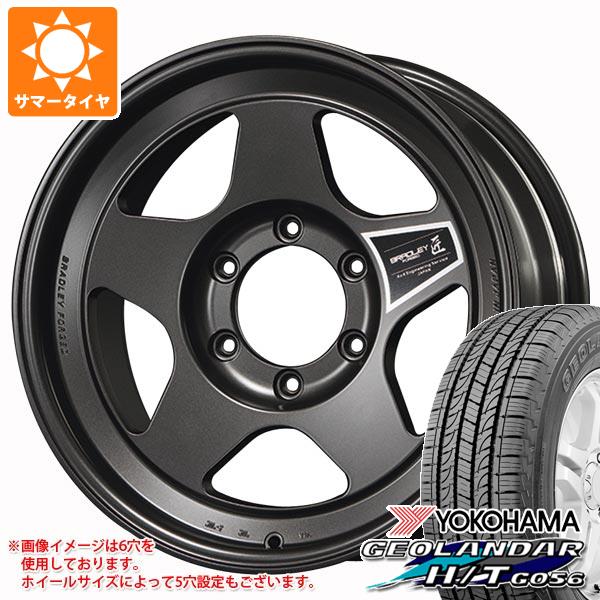 【タイヤ交換対象】ランドクルーザー200用 サマータイヤ ヨコハマ ジオランダー H/T G056 285/60R18 116H ブラックレター ブラッドレー フォージド タクミ 8.5-18 タイヤホイール4本セット