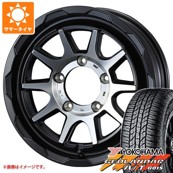 【タイヤ交換対象】ジムニーシエラ JB74W用 サマータイヤ ヨコハマ ジオランダー A/T G015 LT225/75R16 115/112R アウトラインホワイトレター マッドヴァンス06 6.0-16 タイヤホイール4本セット