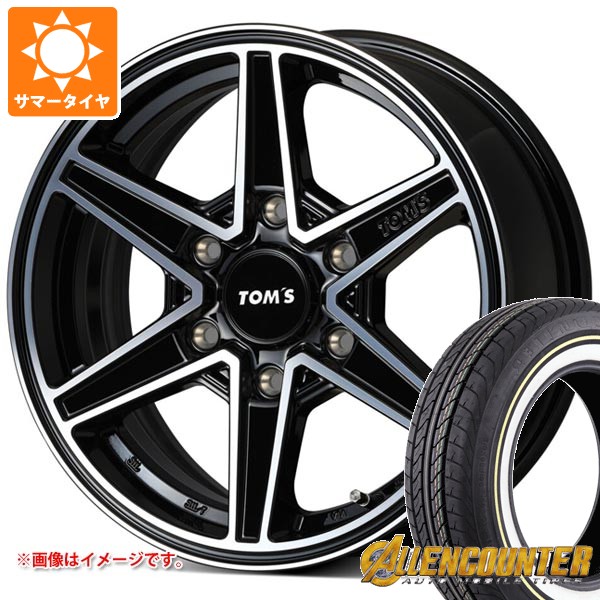 【タイヤ交換対象】トヨタ ハイエース 200系用 サマータイヤ オーレンカウンター クラシックオーバル 215/65R16C 109/107T ホワイト/イエローリボン トムス TWC01 6.5-16 タイヤホイール4本セット