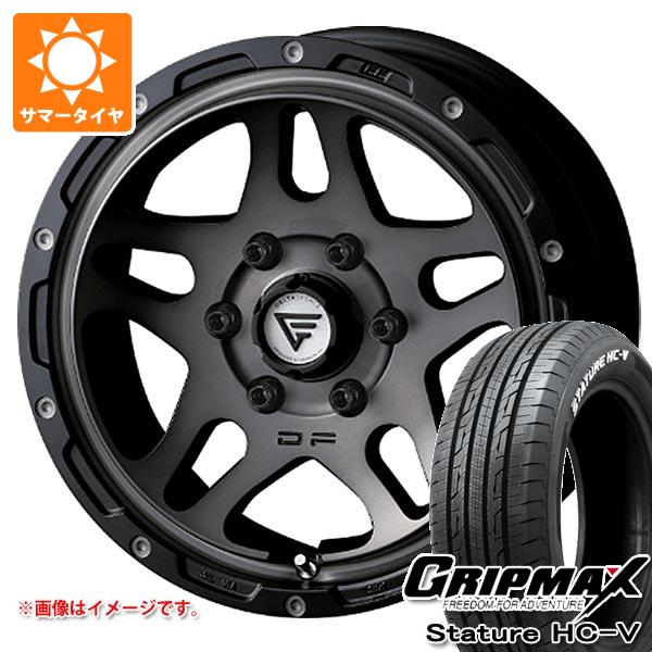 【タイヤ交換対象】トヨタ ハイエース 200系用 サマータイヤ グリップマックス スタチャー HC-V 215/65R16C 109/107S ホワイトレター デルタフォース オーバーランダー 7.0-16 タイヤホイール4本セット