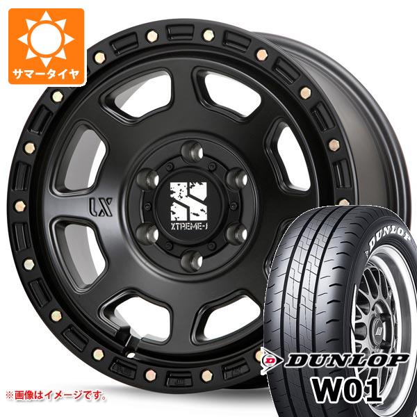 【タイヤ交換対象】トヨタ ハイエース 200系用 サマータイヤ ダンロップ W01 215/65R16C 109/107N ホワイトレター MLJ エクストリームJ XJ07 6.5-16 タイヤホイール4本セット｜タイヤ1番OFF-ROAD
