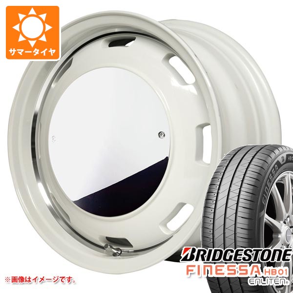 【タイヤ交換対象】スズキ エブリイワゴン DA17W用 サマータイヤ ブリヂストン フィネッサ HB01 165/60R14 75H ガルシア シスコムーン 4.5-14 タイヤホイール4本セット