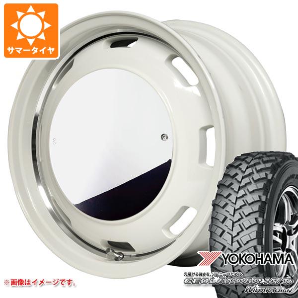 【タイヤ交換対象】スズキ ジムニー用 サマータイヤ ヨコハマ ジオランダー M/T+ G001J 195R16C 104/102Q ガルシア シスコムーン 5.5-16 タイヤホイール4本セット