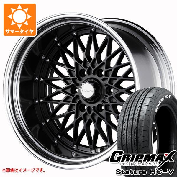 【タイヤ交換対象】ハイエース 200系用 サマータイヤ グリップマックス スタチャー HC-V 225/50R18C 107/105H ホワイトレター ファブレス ヴァローネ RM-6 7.5-18 タイヤホイール4本セット