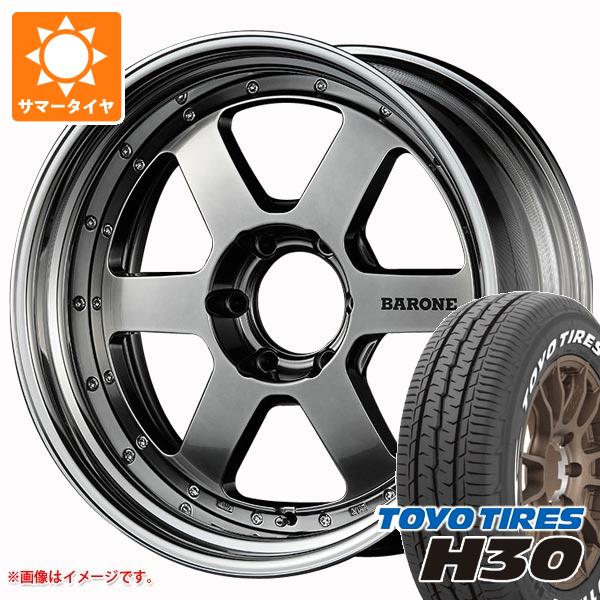 【タイヤ交換対象】トヨタ ハイエース 200系用 サマータイヤ トーヨー H30 215/60R17C 109/107R ホワイトレター ファブレス ヴァローネ RS-6 6.5-17 タイヤホイール4本セット