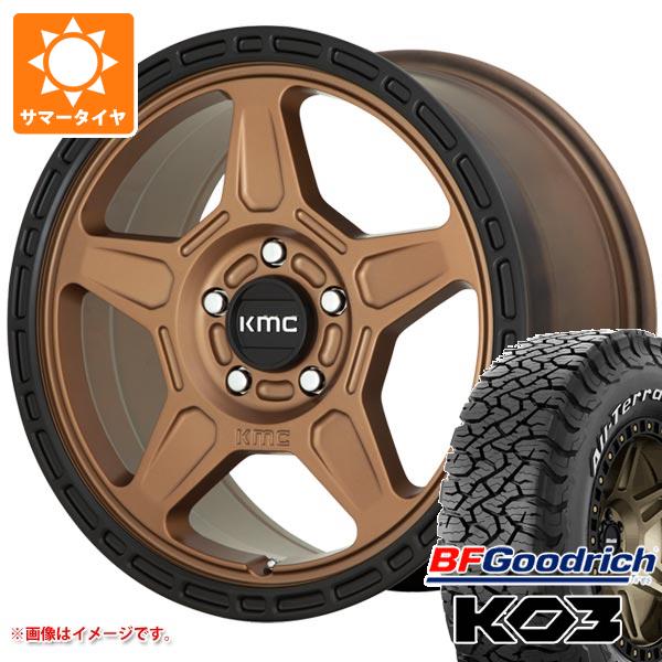 【タイヤ交換対象】5本セット ジープ ラングラー JK/JL系用 サマータイヤ BFグッドリッチ オールテレーンT/A KO3 LT285/70R17 121/118S ホワイトレター KMC KM721 アルパイン タイヤホイール5本セット