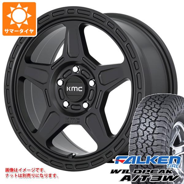 【タイヤ交換対象】ジープ ラングラー JK/JL系用 サマータイヤ ファルケン ワイルドピーク A/T3W LT265/70R17 121/118R KMC KM721 アルパイン タイヤホイール4本セット｜タイヤ1番OFF-ROAD 130,350円