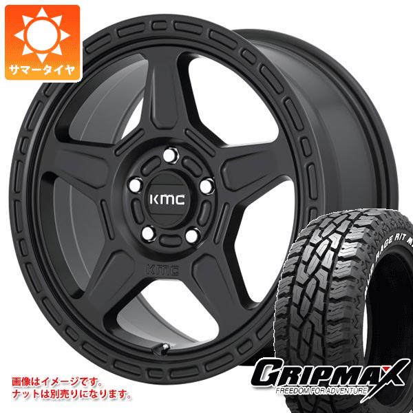 【タイヤ交換対象】ジープ ラングラー JK/JL系用 サマータイヤ グリップマックス マッドレイジ R/T MAX LT275/70R17 121/118Q ホワイトレター KMC KM721 アルパイン タイヤホイール4本セット