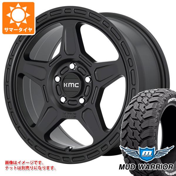 【タイヤ交換対象】5本セット ジープ ラングラー JK/JL系用 サマータイヤ モンスタ マッドウォーリアー LT265/70R17 121/118Q ホワイトレター KMC KM721 アルパイン タイヤホイール5本セット
