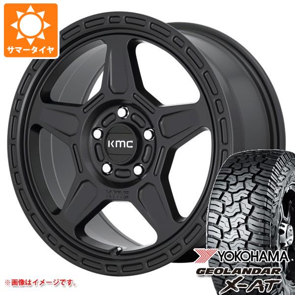 【タイヤ交換対象】5本セット ジープ ラングラー JK/JL系用 サマータイヤ ヨコハマ ジオランダー X-AT G016 LT295/70R17 121/118Q ブラックレター KMC KM721 アルパイン タイヤホイール5本セット｜タイヤ1番OFF-ROAD